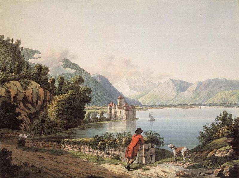 Francois-Hubert Drouais Seen Chateau of Chillon China oil painting art